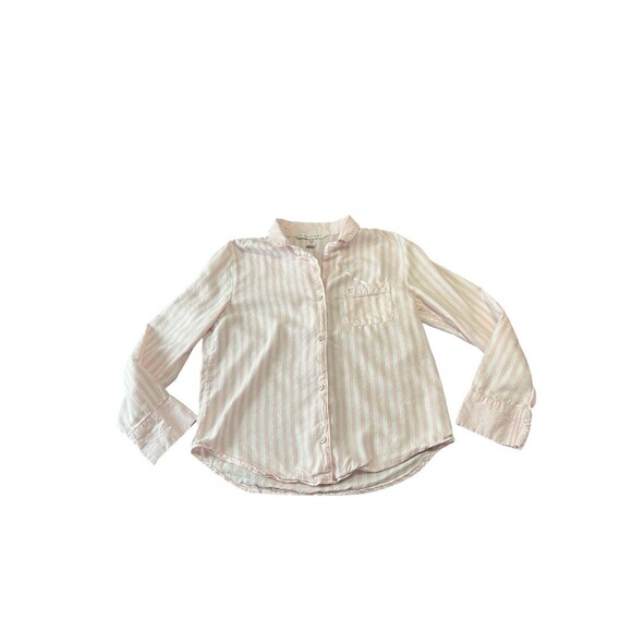 🔥 VS PINK STRIPE LONG SLEEVE HEART PJ TOP XS GOOD USED! 🔥 - Picture 4 of 13